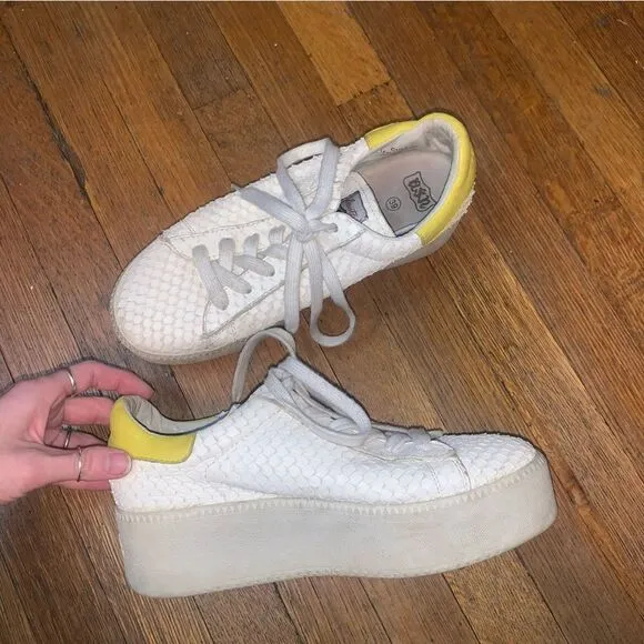 Ash Cult Platform Leather Sneakers Size 39