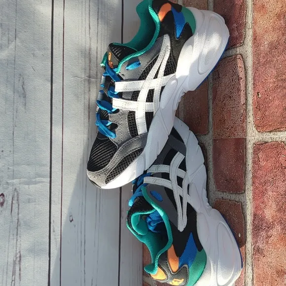 ASICS Gel-Bnd (GS) Marathon Youth Black Multicolor Running Shoes Size 4