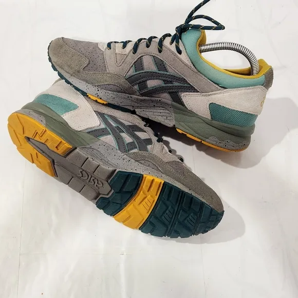 Asics Gel Lyte V Outdoor  Gray Green  Sz 7.5 Mens H7J4L Suede Sneaker Shoe