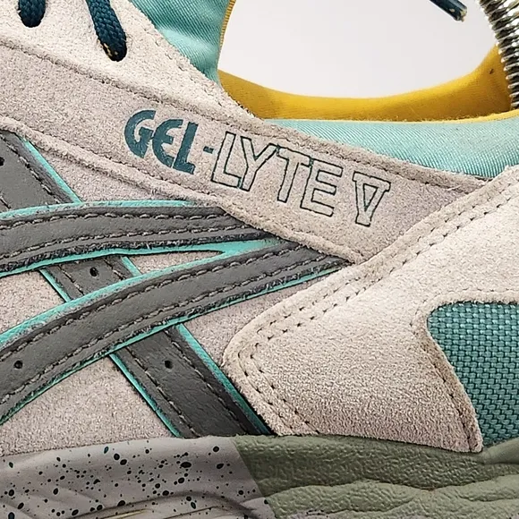Asics Gel Lyte V Outdoor  Gray Green  Sz 7.5 Mens H7J4L Suede Sneaker Shoe