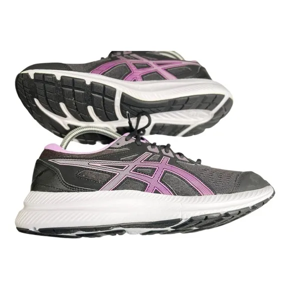 ASICS Women's Gel-Contend 8 Running Shoes Size 10 Black/Brown/Orchid Brand New