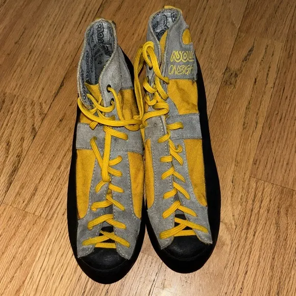 Asolo Climbing Shoes - Gray and Yellow women’s size 7.5