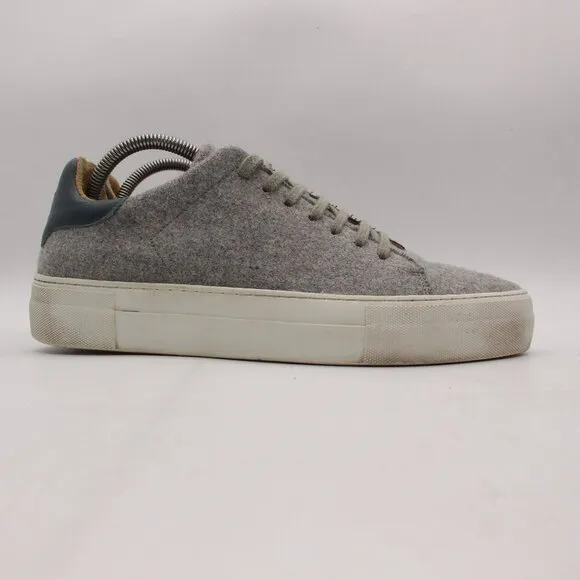Axel Arigato Gray Fuzzy Low Top Platform Men's Size 9 Sneakers