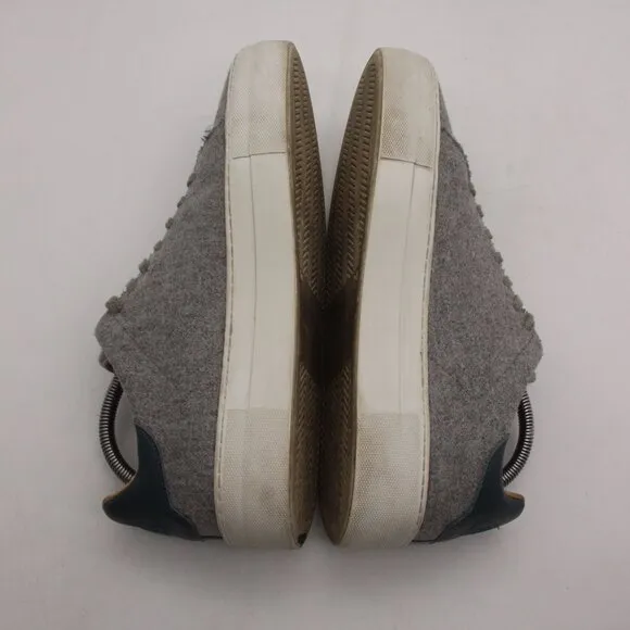 Axel Arigato Gray Fuzzy Low Top Platform Men's Size 9 Sneakers