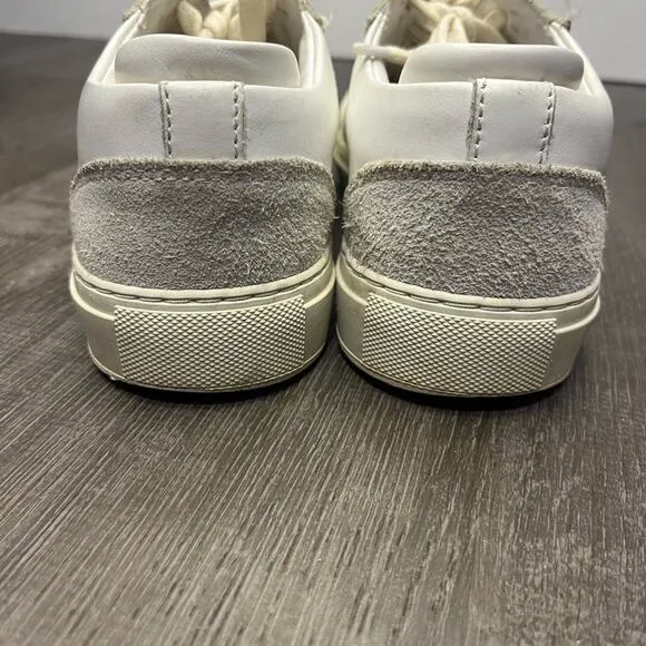 Axel Arigato White and Sliver Leather Platform Sneakers Size 37/6.5