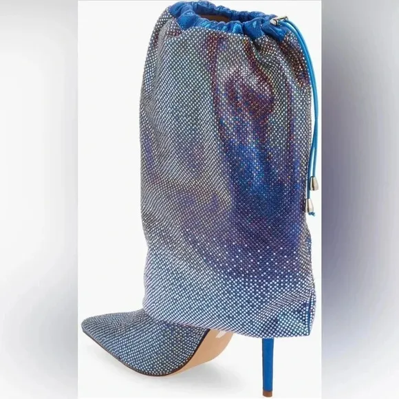 Azalea Wang  Blue Wishful Pointed Toe Bootie