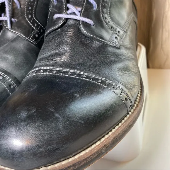 Bacco Bucci Vero Cuoio Men’s 11 Black Brown Italian Leather Ankle Chukka Boot