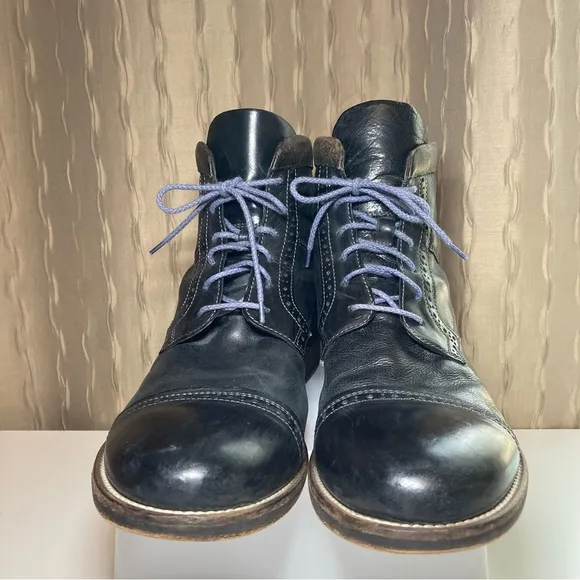 Bacco Bucci Vero Cuoio Men’s 11 Black Brown Italian Leather Ankle Chukka Boot