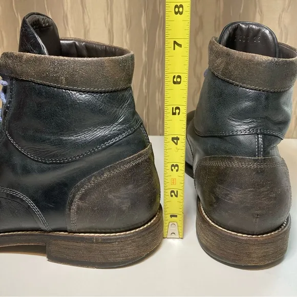 Bacco Bucci Vero Cuoio Men’s 11 Black Brown Italian Leather Ankle Chukka Boot