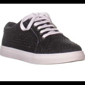 Badgley Mischka black sparkle Ryan sneakers