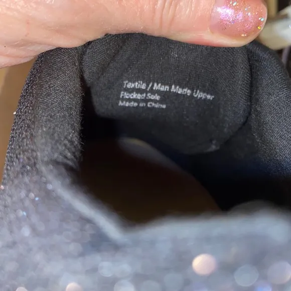 Badgley Mischka black sparkle Ryan sneakers