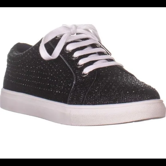 Badgley Mischka black sparkle Ryan sneakers