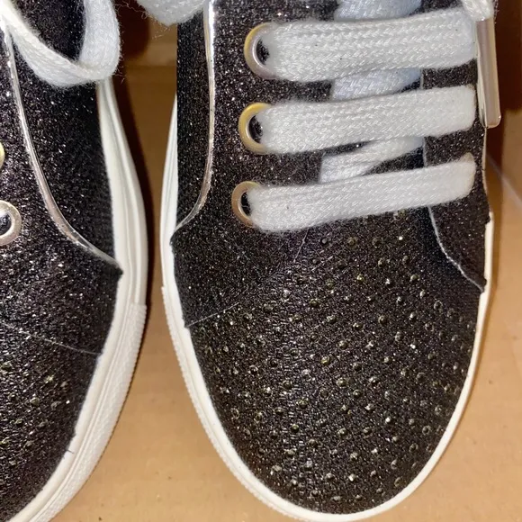Badgley Mischka black sparkle Ryan sneakers