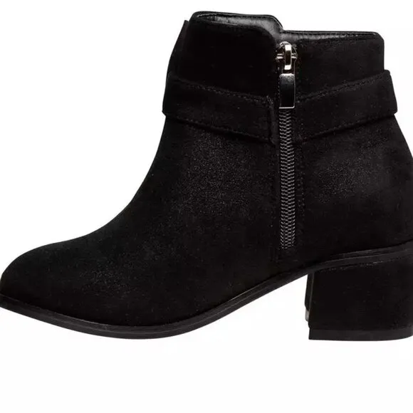 BADGLEY MISCHKA GIRLS BLACK MIRANDA ANKLE BOOTS SIZE 13 NWT