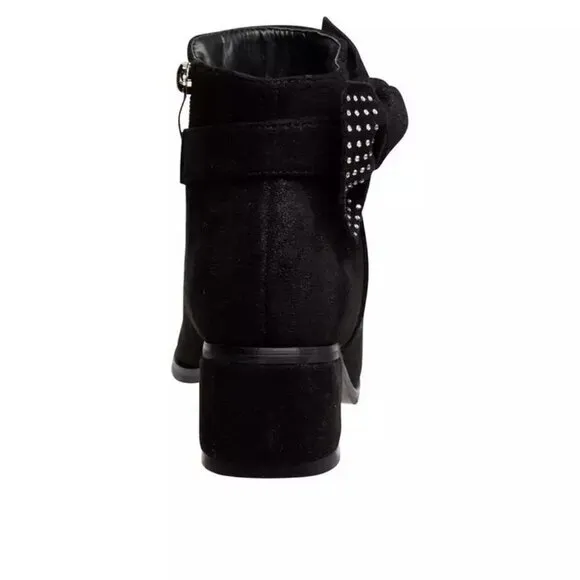 BADGLEY MISCHKA GIRLS BLACK MIRANDA ANKLE BOOTS SIZE 13 NWT