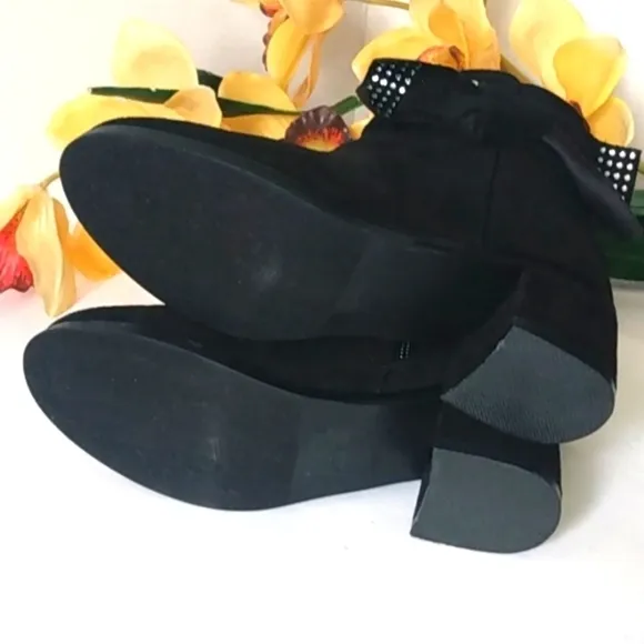 BADGLEY MISCHKA GIRLS BLACK MIRANDA ANKLE BOOTS SIZE 13 NWT