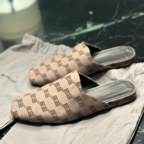 Balenciaga Brown Loafers Slip-On Shoes