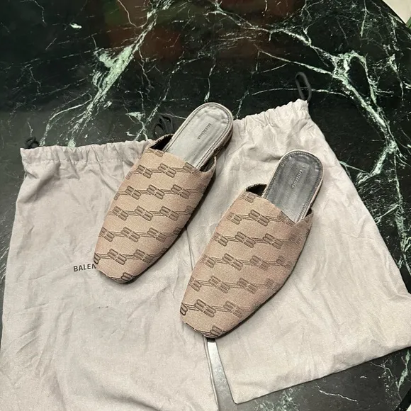 Balenciaga Brown Loafers Slip-On Shoes