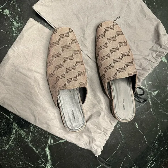 Balenciaga Brown Loafers Slip-On Shoes