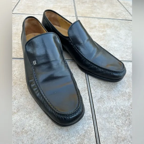 Bally Taurano Men’s Shoes Size 11 EEE Black Leather Slip On Loafers