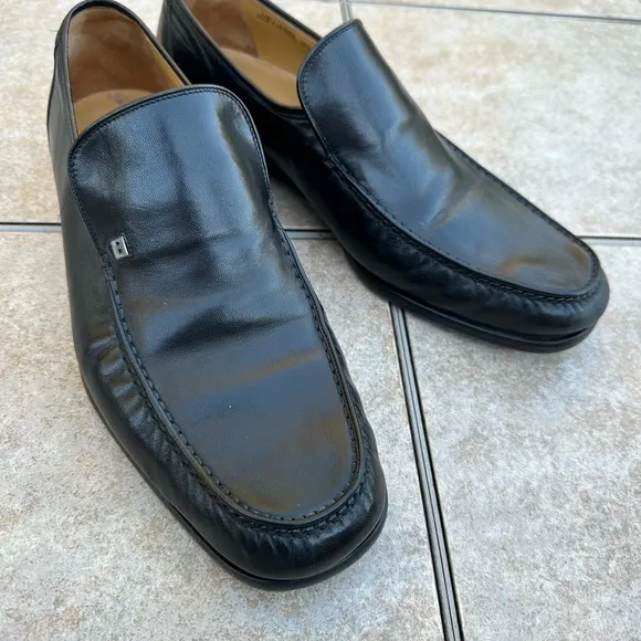 Bally Taurano Men’s Shoes Size 11 EEE Black Leather Slip On Loafers