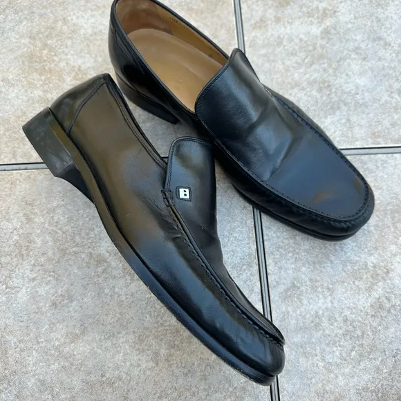 Bally Taurano Men’s Shoes Size 11 EEE Black Leather Slip On Loafers