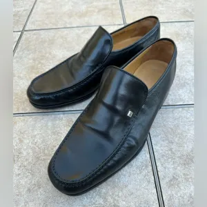 Bally Taurano Men’s Shoes Size 11 EEE Black Leather Slip On Loafers