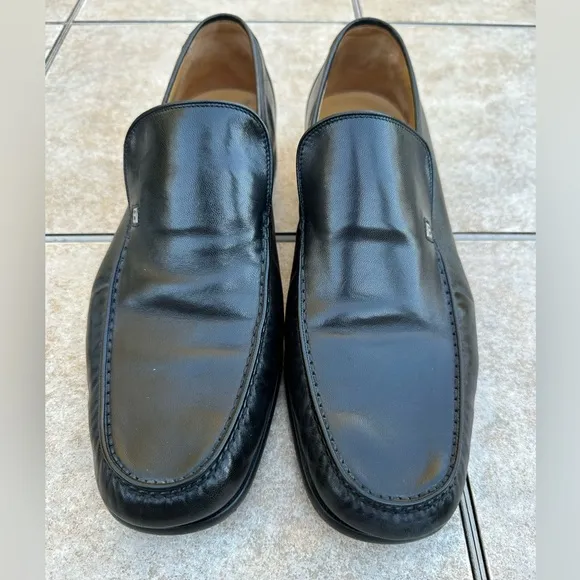 Bally Taurano Men’s Shoes Size 11 EEE Black Leather Slip On Loafers