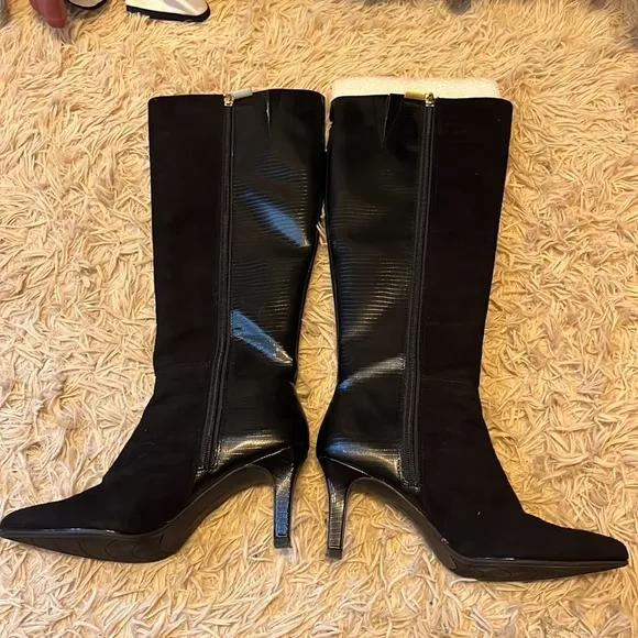 Bandolino knee high leather boots with heel