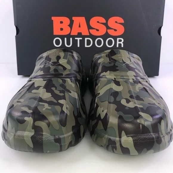 BASS Outdoor Camo Field Slides Clogs Shoes size 12