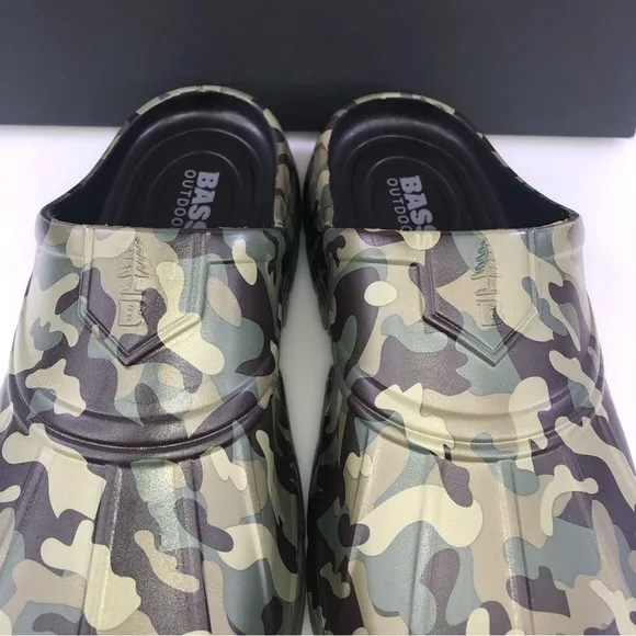 BASS Outdoor Camo Field Slides Clogs Shoes size 12