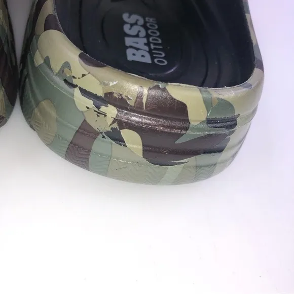 BASS Outdoor Camo Field Slides Clogs Shoes size 12