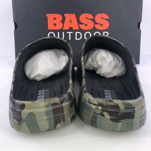 BASS Outdoor Camo Field Slides Clogs Shoes size 12
