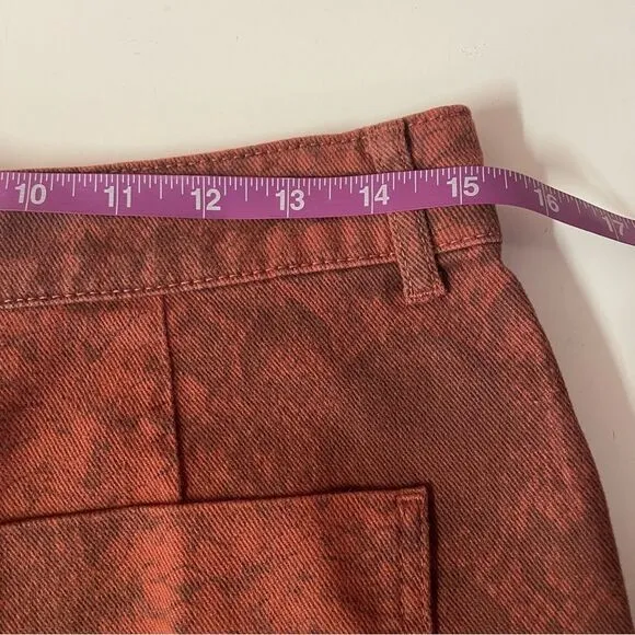 BDG Rust Snake Print Denim Mini Skirt