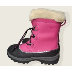 Bearpaw Kelly Youth Snow Boot US5 UK4 EU36 - Pink Fur Lined, Warm Ankle Boot