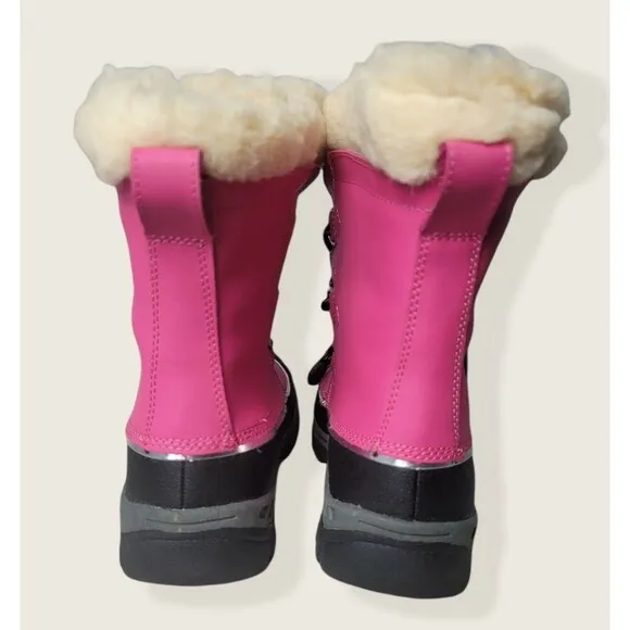 Bearpaw Kelly Youth Snow Boot US5 UK4 EU36 - Pink Fur Lined, Warm Ankle Boot