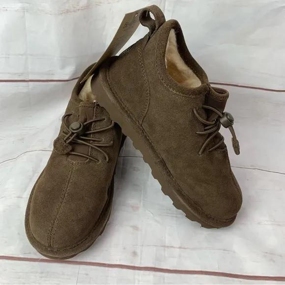 BEARPAW Phoenix Youth US1 UK13 Winter Boot wool kids boys shoes brown suede Snow