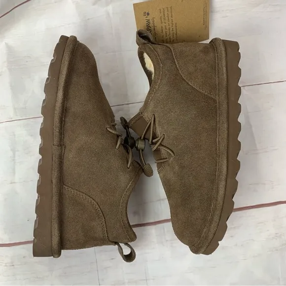 BEARPAW Phoenix Youth US1 UK13 Winter Boot wool kids boys shoes brown suede Snow