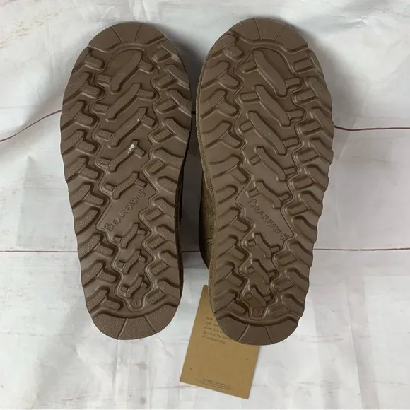 BEARPAW Phoenix Youth US1 UK13 Winter Boot wool kids boys shoes brown suede Snow