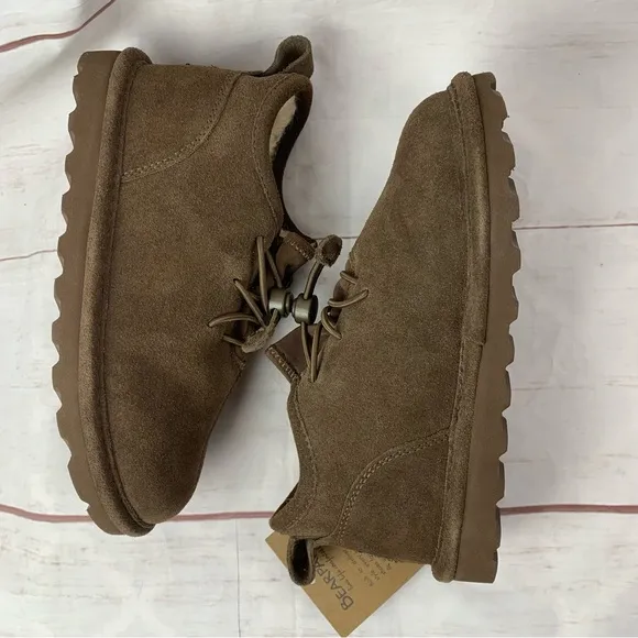 BEARPAW Phoenix Youth US1 UK13 Winter Boot wool kids boys shoes brown suede Snow