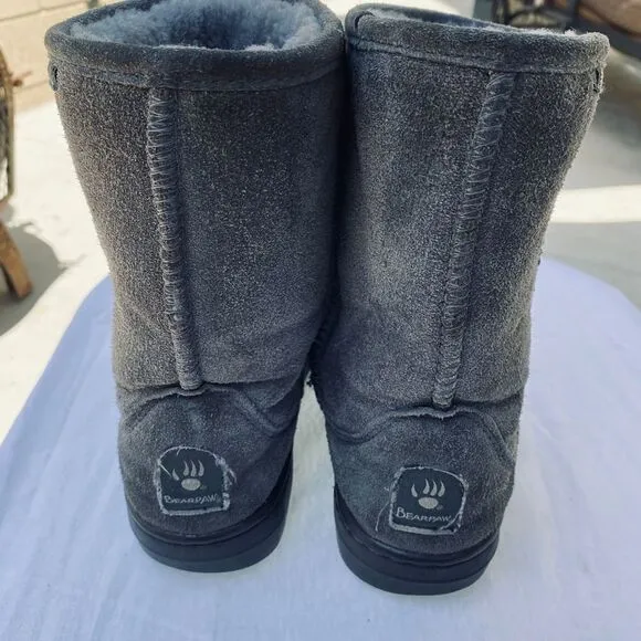 Bearpaw Meadow Women’s 8” Suede Sheepskin Wool Shearling Lining Boots Size 5/6