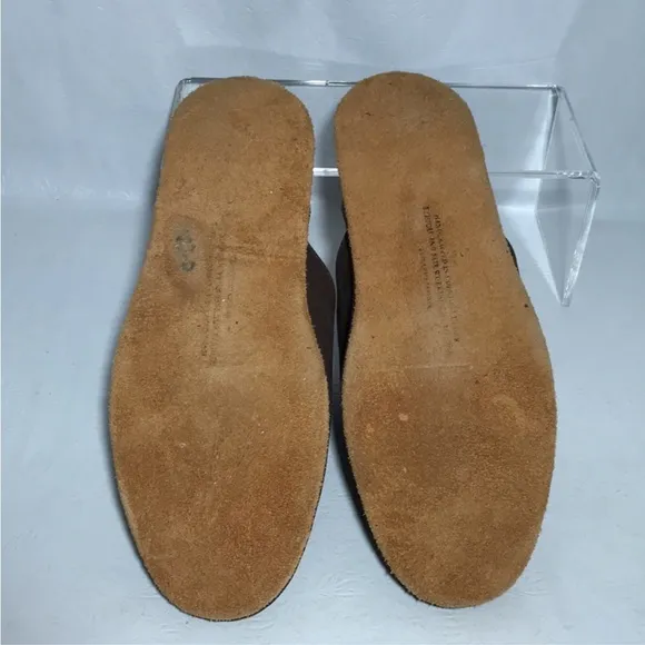 Beckett Simenon Slip On Handmade Larsen Slippers Brown Suede Size 10 Mens