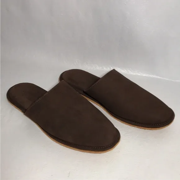 Beckett Simenon Slip On Handmade Larsen Slippers Brown Suede Size 10 Mens