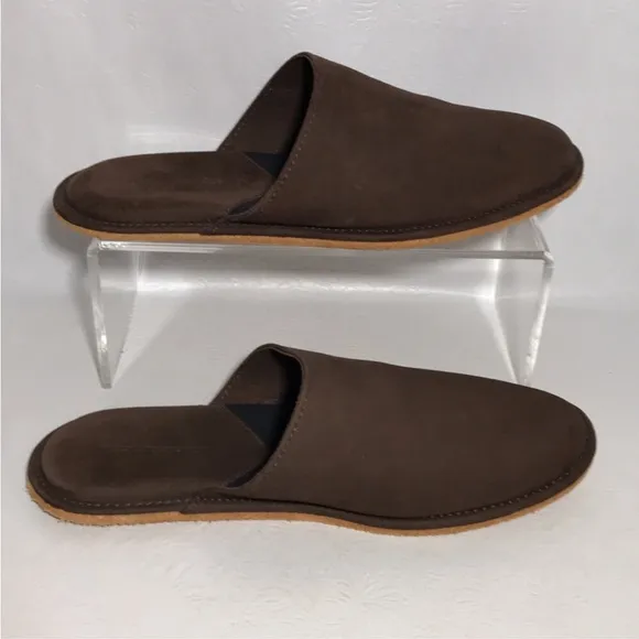 Beckett Simenon Slip On Handmade Larsen Slippers Brown Suede Size 10 Mens