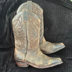 BED STU Distressed Leather Western Boots Cobbler Series Goodyear Benchmade 7.5