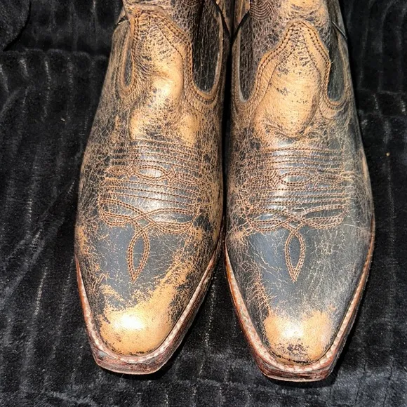 BED STU Distressed Leather Western Boots Cobbler Series Goodyear Benchmade 7.5