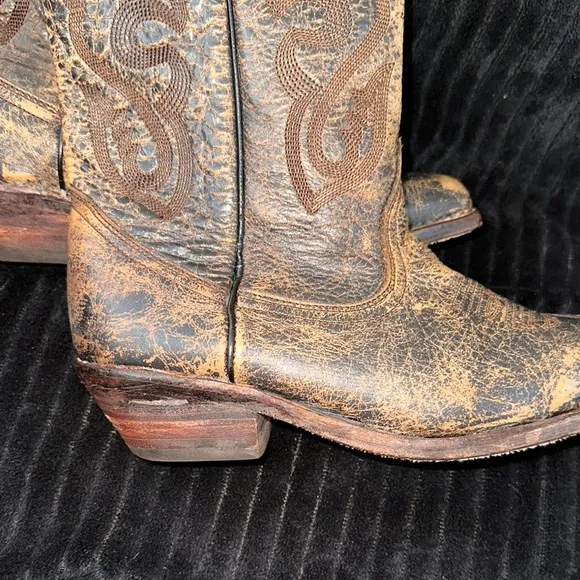 BED STU Distressed Leather Western Boots Cobbler Series Goodyear Benchmade 7.5