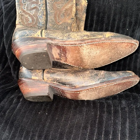 BED STU Distressed Leather Western Boots Cobbler Series Goodyear Benchmade 7.5