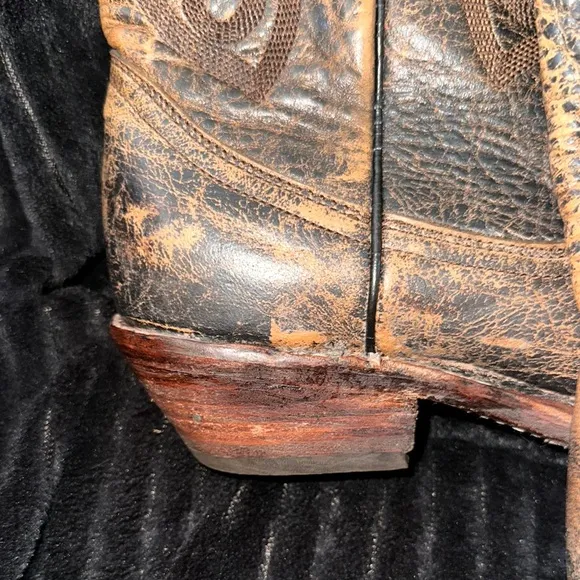 BED STU Distressed Leather Western Boots Cobbler Series Goodyear Benchmade 7.5