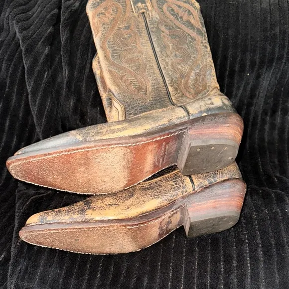 BED STU Distressed Leather Western Boots Cobbler Series Goodyear Benchmade 7.5